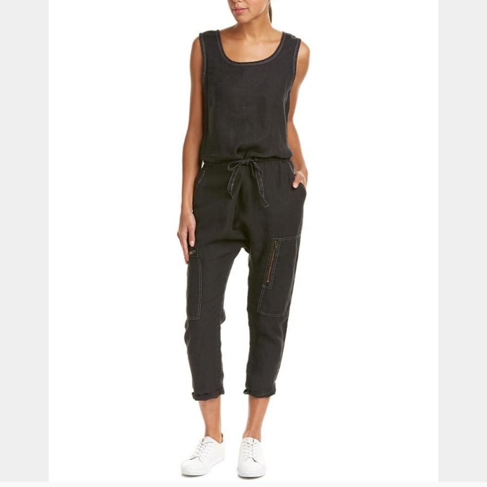Current/Elliot Zip Cargo Linen Jumpsuit NWT